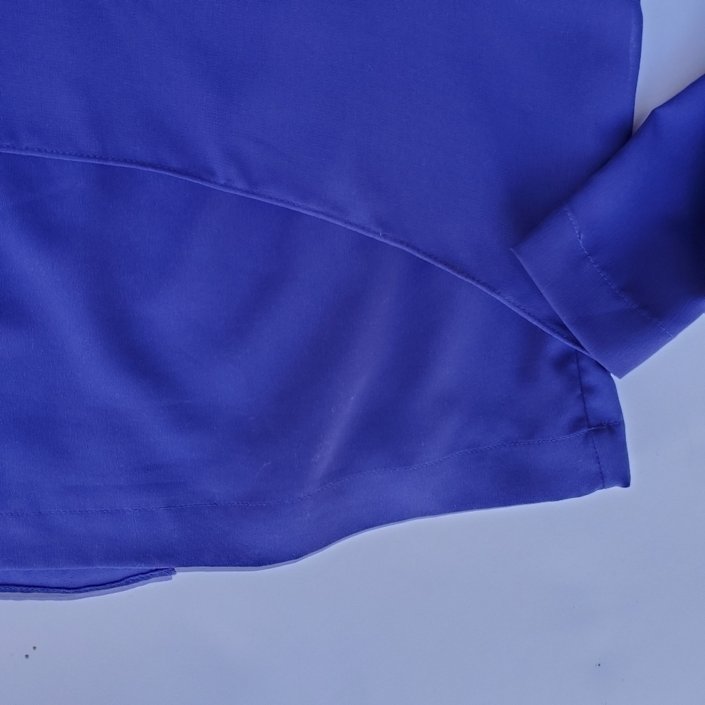 1 State Blue layered blouse S back detail - Picture 3 of 5
